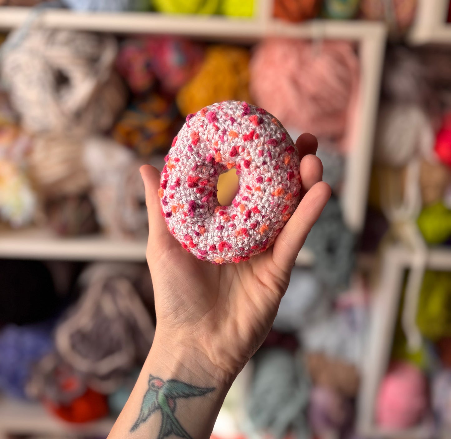 Catnip Vanilla Sprinkle Donut