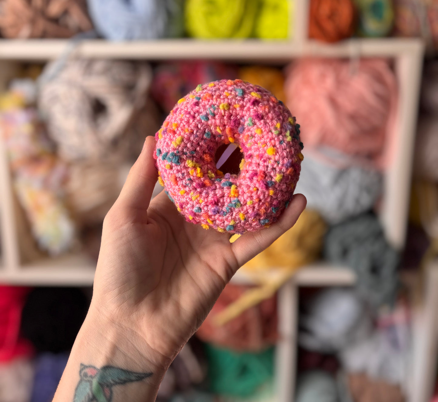 Catnip Strawberry Sprinkle Donut