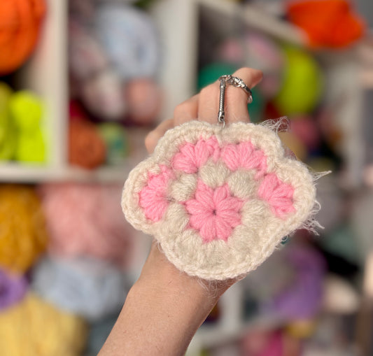 White Kitty Paw Keychain